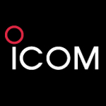 Icom Logo White, on Black Background