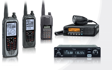 Icom 8.33kHz Airband Products on display at Sywell Rally